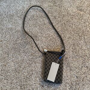 Rothy's Checkered Crossbody Bag - Brown and Black